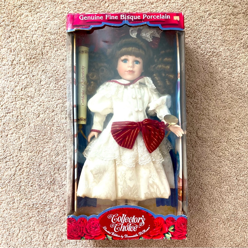NEW Collector’s Choice Genuine Fine Bisque Porcelain Doll Collectible